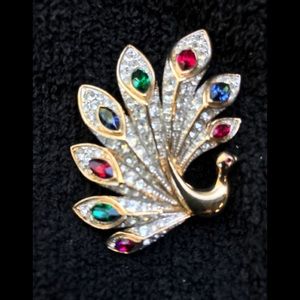 Attwood and Sawyer A&S peacock brooch.